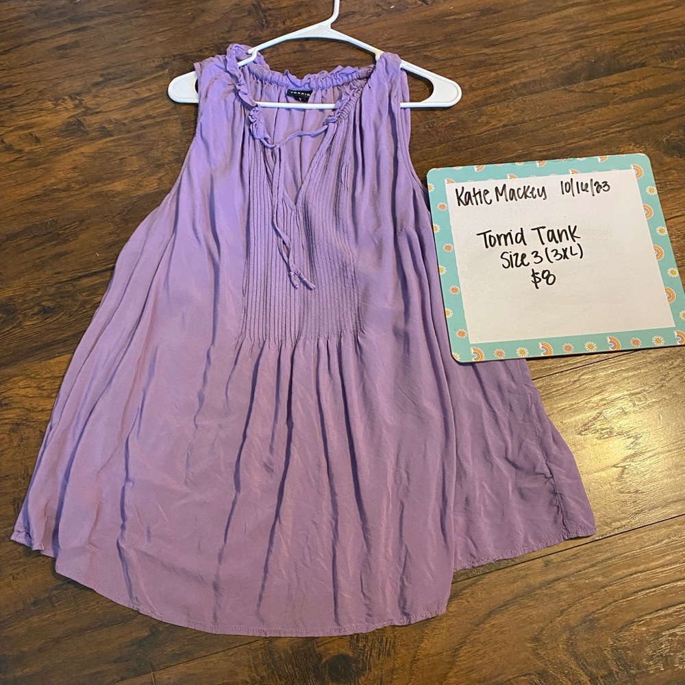 Purple Torrid Tank Blouse